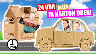 24 UUR ALLES IN KARTON DOEN  CHALLENGE Cardboard Challenge ♥DeZoeteZusjes♥ [upl. by Chesnut]