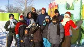 NeighbourHOOD Peace Keepers Snow Sculpture 2010 Regina Canada [upl. by Tannenwald]