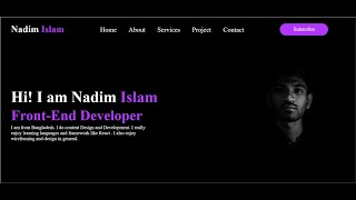 Personal Portfolio Website Using HTML amp CSS  webdesign webdesigner portfoliodesign html css [upl. by Hollie]