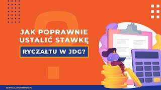 Jak poprawnie ustalić stawkę ryczałtu w JDG [upl. by Nami215]