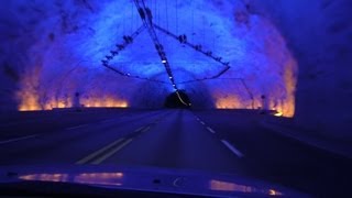 Worlds longest road tunnel 245 km152 mi Lærdalstunnelen in Norway [upl. by Camarata]