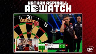 REWATCH Nathan Aspinall rewatches his Night 16 Premier League match with Glen Durrant [upl. by Marillin]