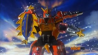 Dino Charge Megazord Transformation 1  Power Rangers Dino Charge  Power Rangers Official [upl. by Lagasse]