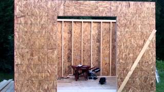 DIY Shed  Part 3b Walls [upl. by Ardnohsed]