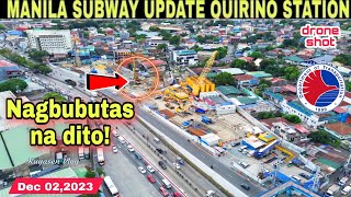 METRO MANILA SUBWAY UPDATE QUIRINO STATIONDec 022023build3xbuild better more [upl. by Abelard912]