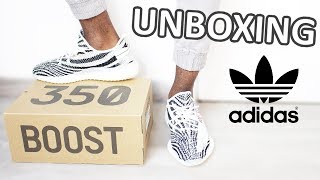 Adidas Yeezy 350 v2 Zebra  Unboxing Review  On Feet 🔥 [upl. by Kleper]