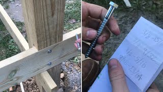 how to PROPERLY install “lag bolts” pilot holes sizes￼ [upl. by Walt318]