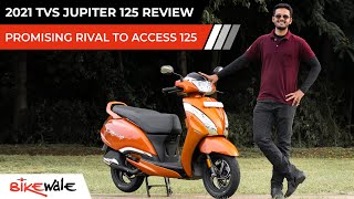 TVS Jupiter 125 Review  A Promising Rival To Suzuki Access 125  BikeWale [upl. by Sterne]