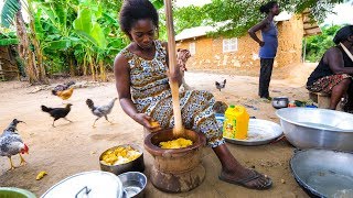 Village Food in West Africa  BEST FUFU and EXTREME Hospitality in Rural Ghana [upl. by Blas]