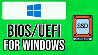 How to SET UP BIOSUEFI to INSTALL WINDOWS on SSD 2024  Install Windows 10 from USB UEFI BIOS [upl. by Lenroc]