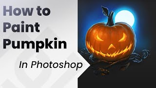 How to paint detail in photoshop  Pumpkin [upl. by Annah]