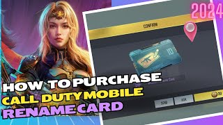 How To Get Free Rename Card In COD MOBILE  No COD POINTS CP Required  CODM Tips amp Tricks codm [upl. by Winthorpe431]