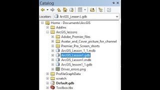 File geodatabase gdb ArcGIS Lesson1 [upl. by Krispin393]