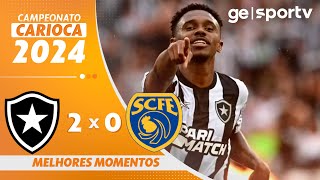 BOTAFOGO 2 X 0 SAMPAIO CORRÊA  MELHORES MOMENTOS  4ª RODADA CAMPEONATO CARIOCA 2024  geglobo [upl. by Adnamal]