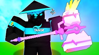 new GREATHAMMER  INFINITE DAMAGE in Roblox Bedwars [upl. by Thorlie]