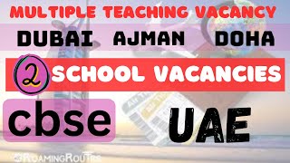 current vacancy in City School Ajman  Multiple Teaching Vacancy  2 SCHOOLS VACANCY [upl. by Margaretta]