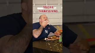 Engine vs Truckie Thanksgiving truckie engine firefighter thanksgiving [upl. by Halilahk]