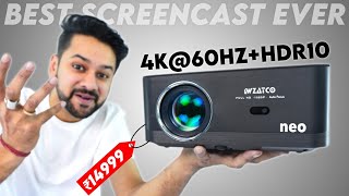 Wzatco Neo Projector Review  4K60hz Support With Best Screen Mirroring Under ₹15000 [upl. by Laohcin]