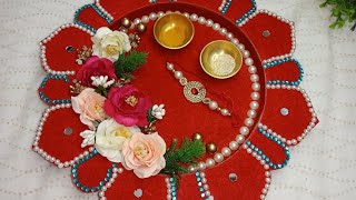 Easy Rakhi thali decoration idea  Thali decoration [upl. by Errick635]