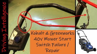 No Spare Parts How To Repair Safety Switch Cable Kobalt Max KM2040X 06 amp Greenworks G Max 40V Mower [upl. by Guglielma847]