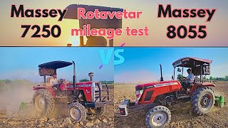 Massey 8055 and 7250 rotavetor milega test [upl. by Uile363]