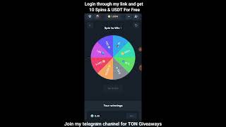 Spin The Wheels And Earn TON And USDT For Free  TON Earning Telegram Bot [upl. by Dunlavy926]