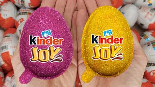 NEW 100 Yummy Kinder Joy Surprise Egg Toys Opening A Lot Of Kinder Joy Chocolate ASMR 5531 [upl. by Abbye]