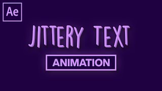 TUTORIAL How to Make a Jittery Text Animation  After Effects 2020 [upl. by Kylila889]