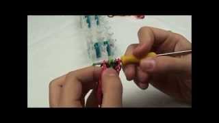 OLD Lesson 8 quotDouble Rearward Rhombusquot pattern Rainbow Loom® bracelet [upl. by Tonneson]