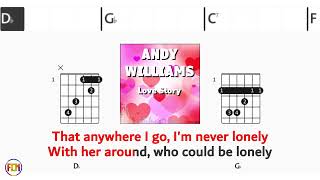 ANDY WILLIAMS Love Story FCN GUITAR CHORDS amp LYRICS [upl. by Brennen]