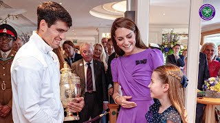 Carlos Alcaraz meets HRH The Princess of Wales  Wimbledon Final 2024 [upl. by Akim]