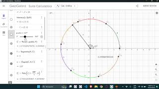 MATEMÁTICAS RADIANES Y GRADOS EN GEOGEBRA [upl. by Votaw352]