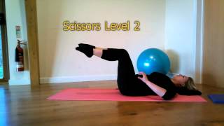 Physio Pilates  Scissors Level 1  2 amp One leg stretch Level 1 [upl. by Norud]