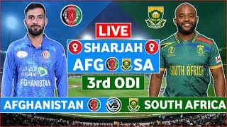 Afghanistan vs South Africa 3rd ODI Live  AFG vs SA 3rd ODI Live Scores amp Commentary  AFG Innings [upl. by Susejedesoj]