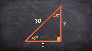 How to find the legs of a special right triangle when given the hypotenuse [upl. by Ellesij]