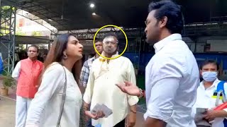 Surekha Vani Serious Argument With Manchu Vishnu In Front Of Mohan Babu  TheNewsQubecom [upl. by Brink]