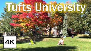 Tufts University Walk · Campus Tour 🍁 · 4K [upl. by Ashwell]