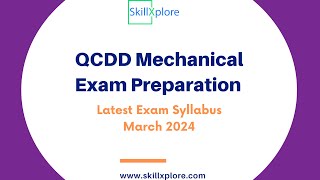 QCDD Mechanical Syllabus Questions Study Materials 2024  SkillXplore Qatar [upl. by Yziar]