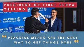 President of Tibet speaks to University Students at the Warwick Economics Summit [upl. by Sinclair303]