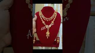 one gram gold forming haram necklace set shortvideo [upl. by Lim]