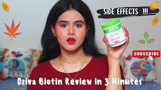 OZIVA BIOTIN SIDEEFFECTS  Oziva Biotin Powder Review in 3 Minutes NOT SPONSORED Must Watch [upl. by Maxim]