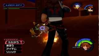 Japanese Leon and Yuffie boss battle  KH1 [upl. by Aicilegna]