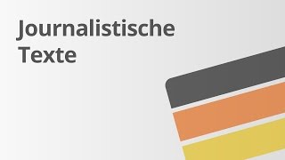 Journalistische Textsorten  Deutsch  Textsorten und Aufsatz [upl. by Ailecnarf467]