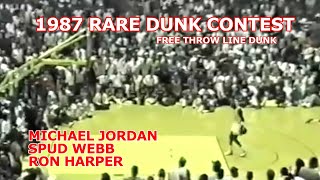 1989 RARE Dunk Contest ft Michael Jordan Dominique Wilkins amp Spud Webb MJ Free Throw Dunk [upl. by Hutt]