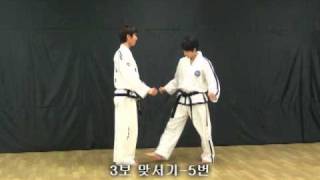 ITF TKD  3step sparring no110  Koreawmv [upl. by Ynahpit244]