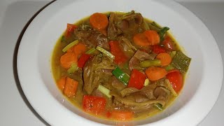 How To Make Chicken Gizzard And Vegetable Sauce  Vegetable sauce [upl. by Aibos235]