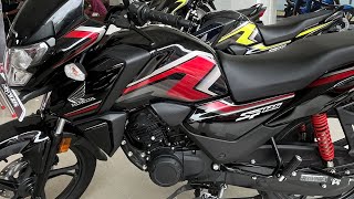 2024 Honda SP 125 Black Color Detailed✅ Review  Price  Updates [upl. by Aicirtal]