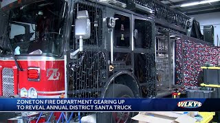 Zoneton fire department starts decorating fire truck [upl. by Fini230]