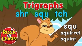 Trigraph Songs  shr squ tch  Rock ’N Learn [upl. by Ardnikal719]