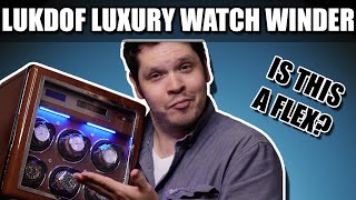 I got a 1300 LUXURY Watch Winder Was it worth it  LUKDOF Walnut Winder Review  Triple Tree [upl. by Nnylsaj]